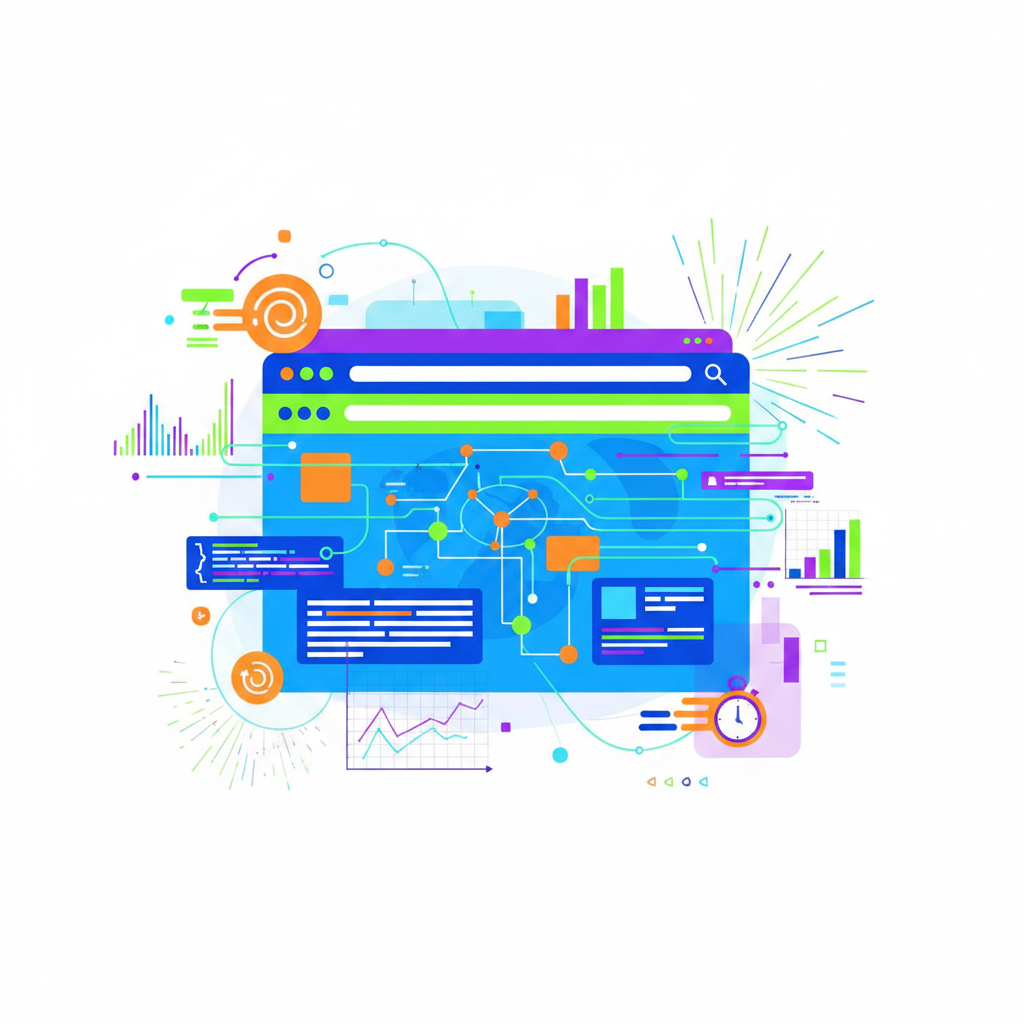 teknik seo analizini temsil eden site yapısı ve performans değerlendirme görseli